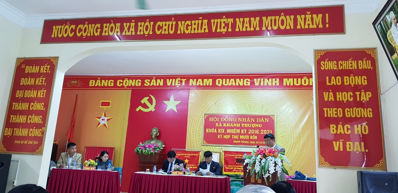 Kỳ họp cuối năm 2020 của HĐND xã Khánh Thượng